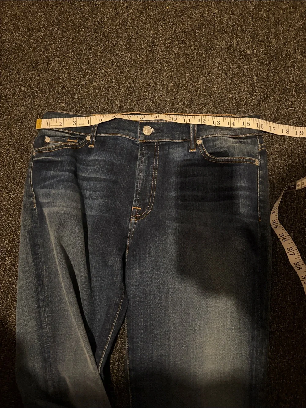 For All Mankind Gwenevere Super Skinny Jeans Medium Wash Stretch Size 32 - Picture 7 of 7